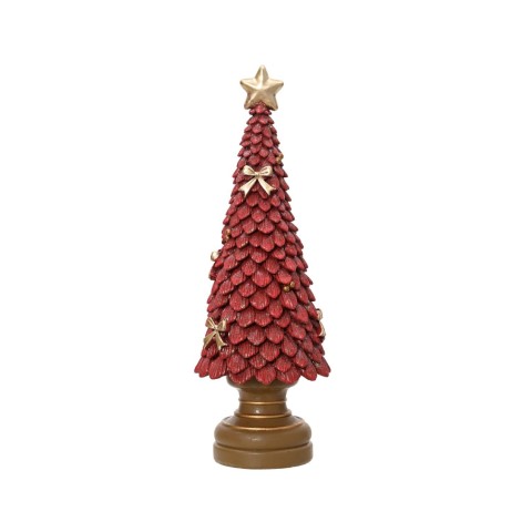 ALBERO ROSSO GLITTER STELLA H.36